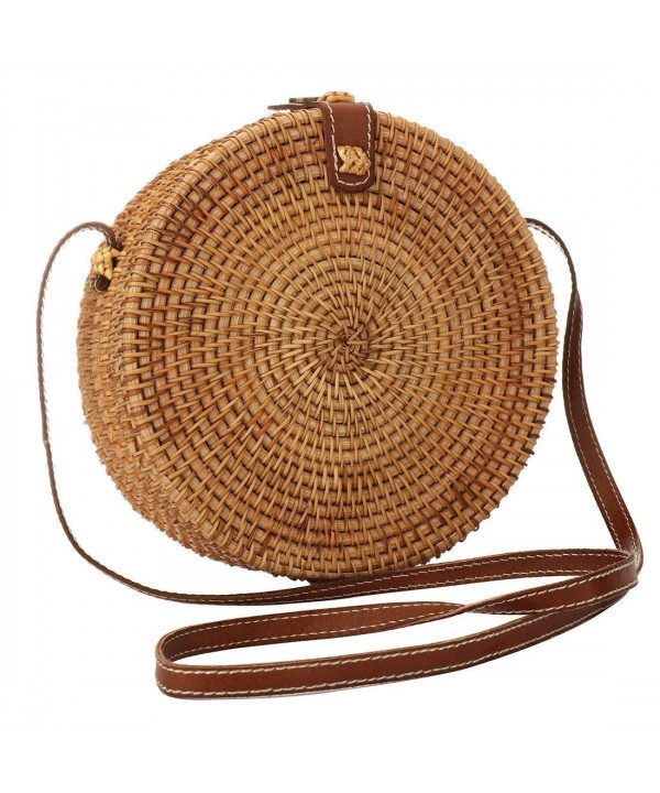 Straw Woven Bag Crossbody Interlocking