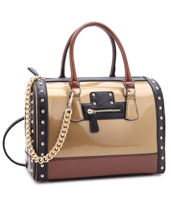 Dasein Leather Satchel Handbag Shoulder