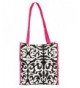 Damask Tote Hot Pink Trim