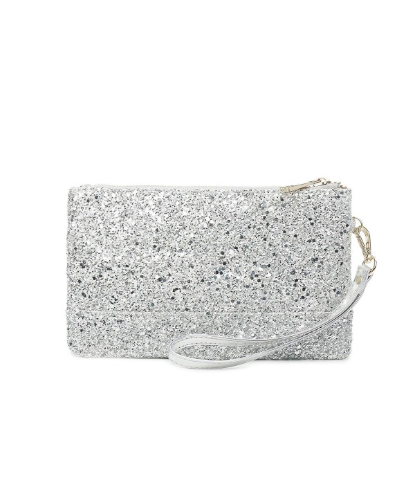 Gallery Sparkling Glitter Handbags Bride Silver