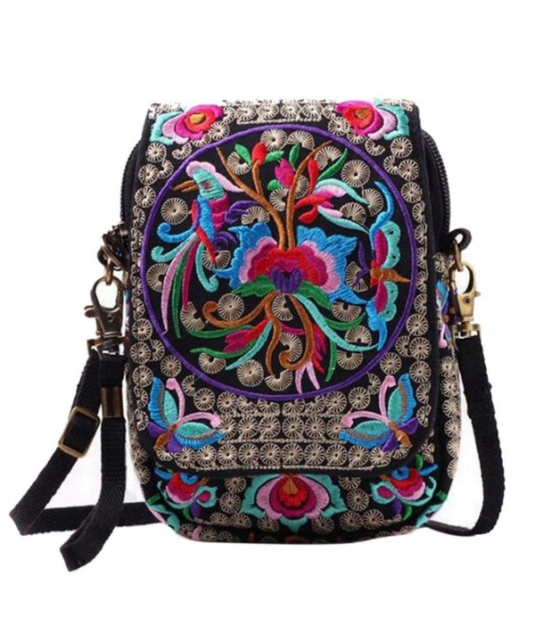 Jiyaru Embroidered Cellphone Crossbody Multicolor