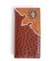 WALLET CROSS OSTRICH WESTERN AEW015 3 BROWN