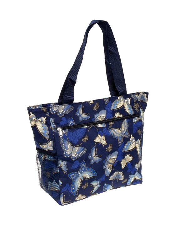 Womens Beach Shopper Tote Butterfly