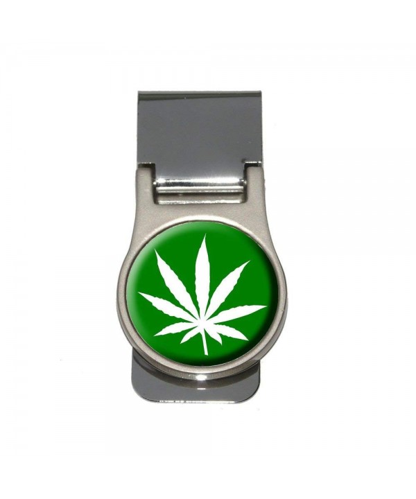 Marijuana Leaf Green Money Clip