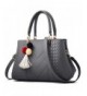 Z joyee Handbag Leather Shoulder Grey