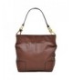 Dasein Classic Leather Shoulder Handbag