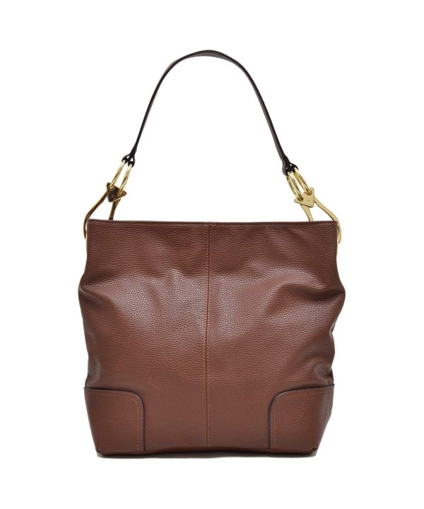 Dasein Classic Leather Shoulder Handbag