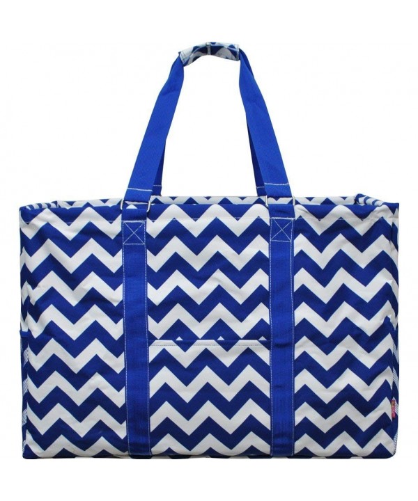 Royal White Chevron Shopping Utility