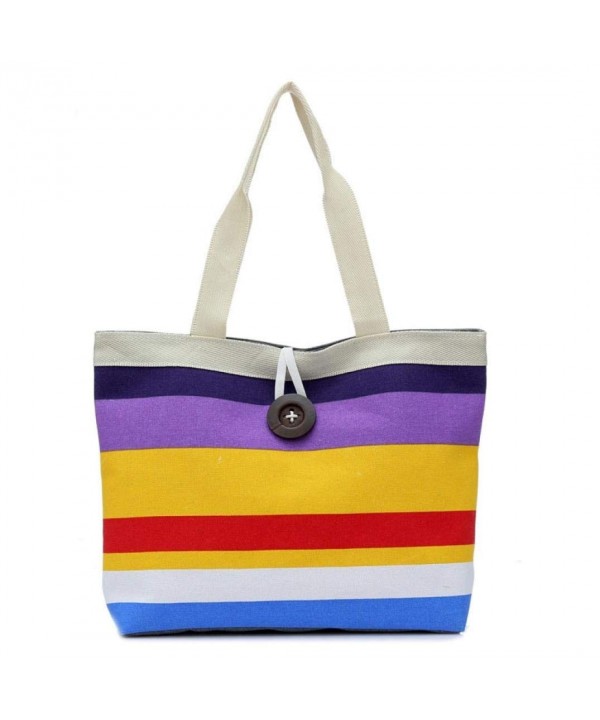 YJYDADA Colored stripes Shopping Shoulder