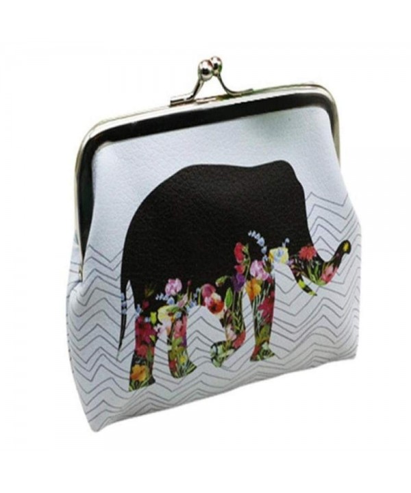 Elephant Pattern Wallets Minimalist Handbag