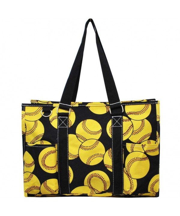 Softball Print Zippered Caddy Organizer