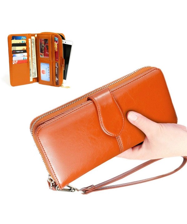 Wallets Leather Blocking Organizer Capacity