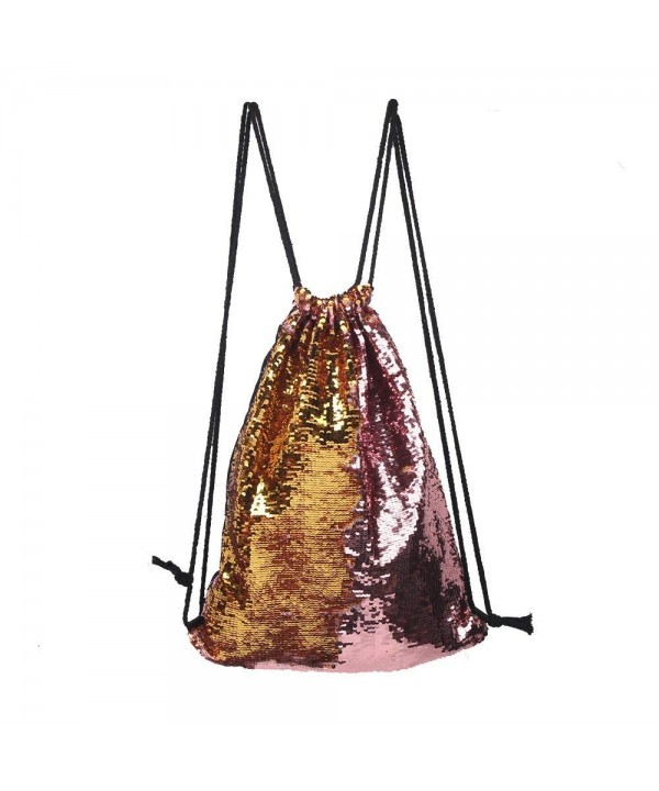 Reversible twinkling Backpack Drawstring Packsack