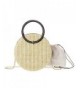 Women Handwoven Round Straw Shoulder