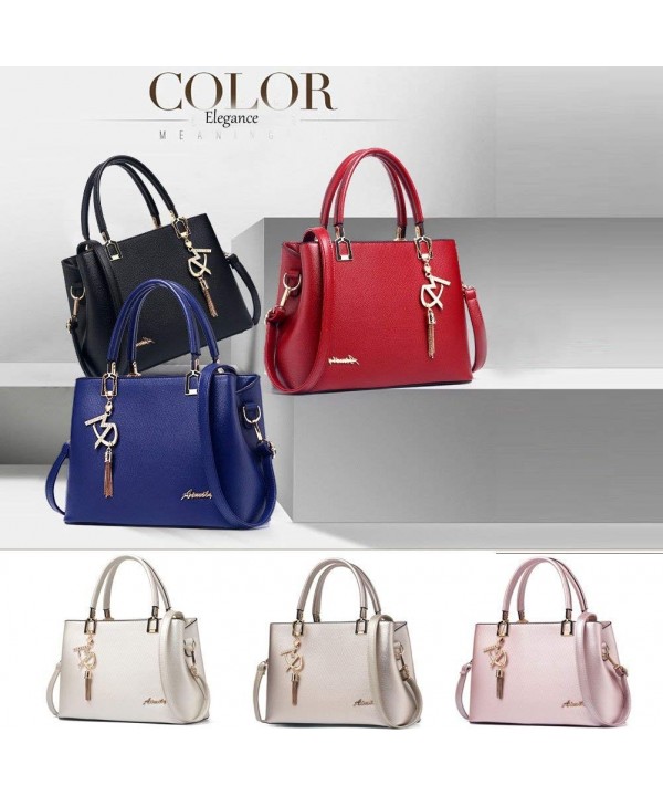 Women Handbag PU Leather Shoulder Bag Top Handle Tote - Color6 ...