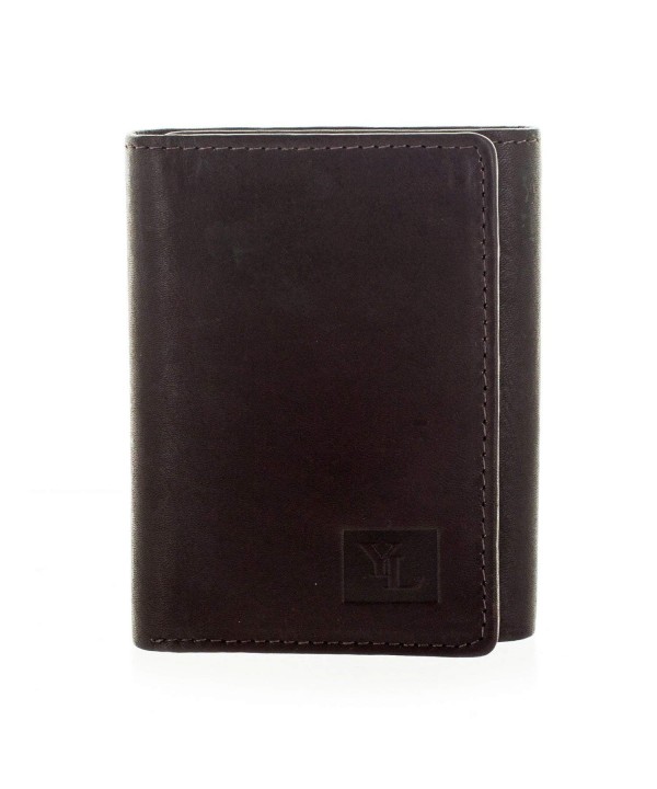 Fashion Leather Trifold Wallet Brown