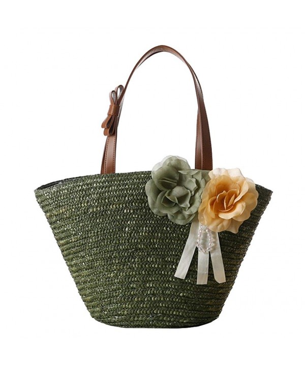 Tonwhar Woven Shoulder Flower Handbag