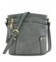 Triple Pocket Medium Crossbody Grey