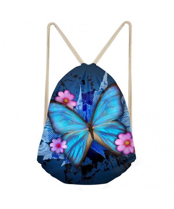 DESIGNS Stylish Drawstring Backpack Butterfly