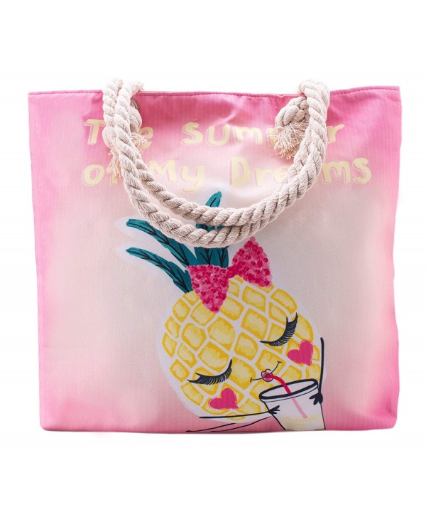 Pineapple Summer Beach Tote Bags