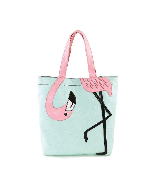 Bending Flamingo Canvas Tote Bag